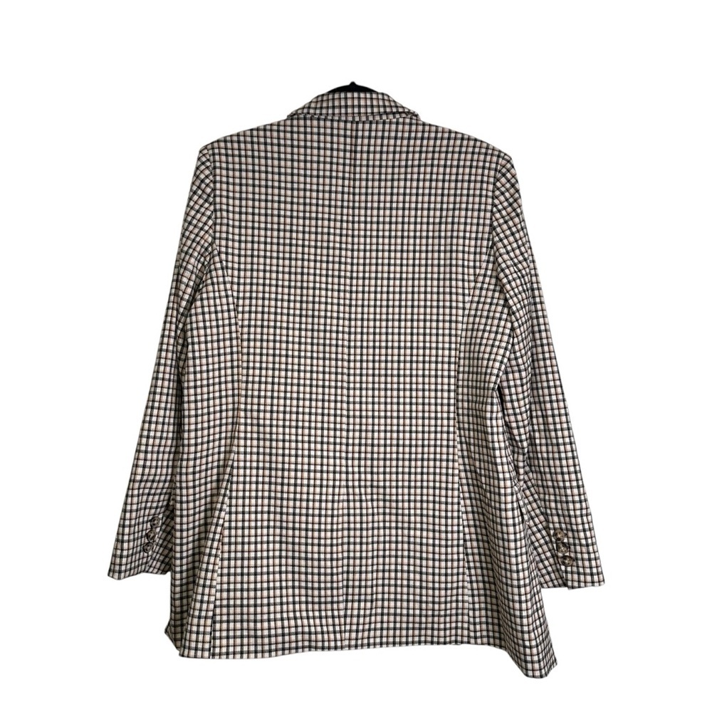 Marled L Cream Tan & Black Plaid Blazer - Picture 5 of 8